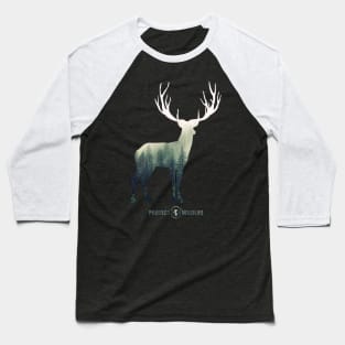 Protect Wildlife - Nature - Deer Silhouette Baseball T-Shirt